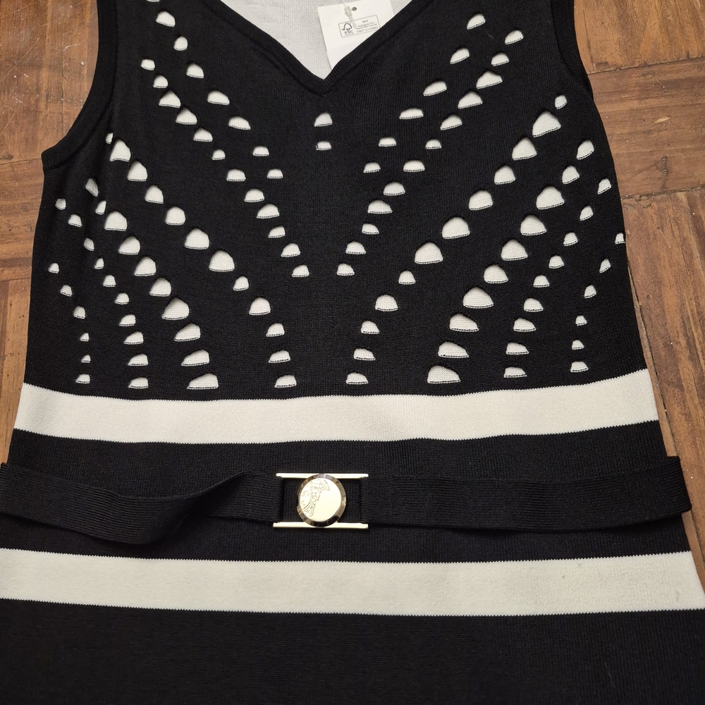 Versace Black and White Mini Dress